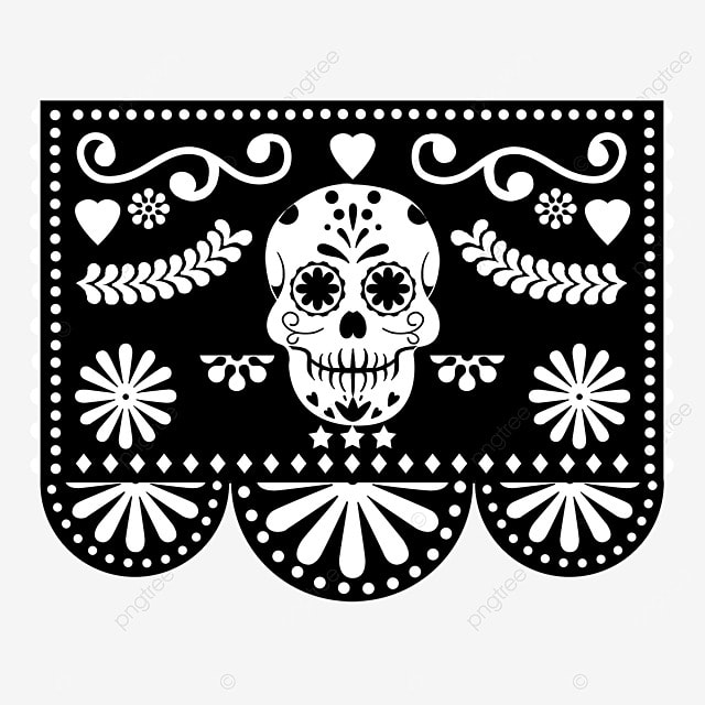 Mexican papel picado png picture mexican black and white decoration papel picado mexico decoration papell png image for free download
