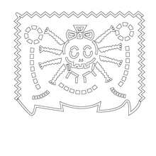 Skeleton cut paper coloring pages