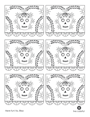 Printable easy printable papel picado template form