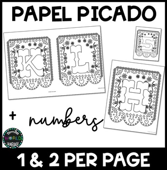 Papel picado alphabet de mayo pennants to color bunting mexico banderines