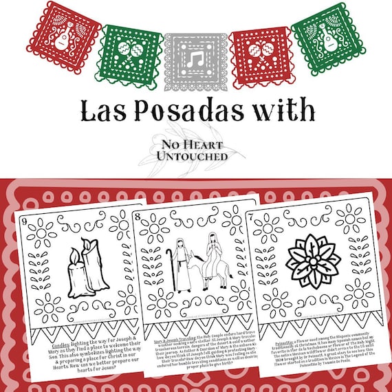 Las posadas countdown coloring sheets digital download advent christmas advent calendar catholic school liturgical living download now