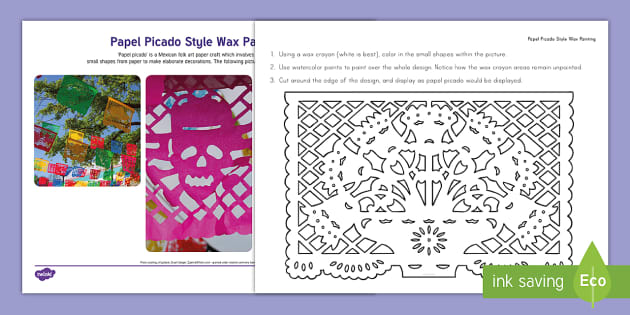 Printable papel picado nd grade resource usa