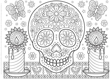 Ultimate day of the dead coloring book mcardle thaneeya books