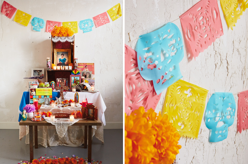 Make diy papel picado banners for dãa de muertos inspiration