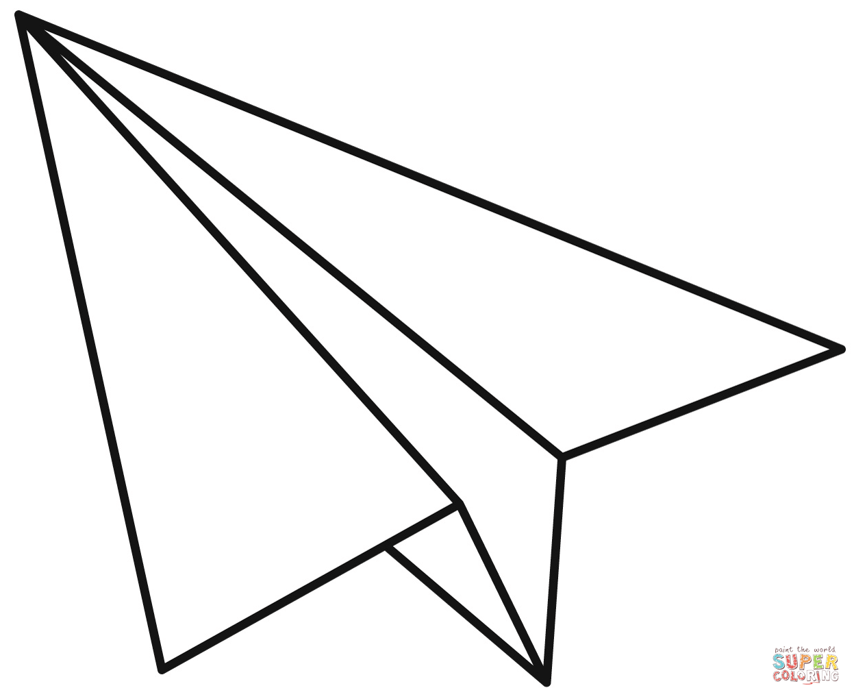 Paper airplane coloring page free printable coloring pages