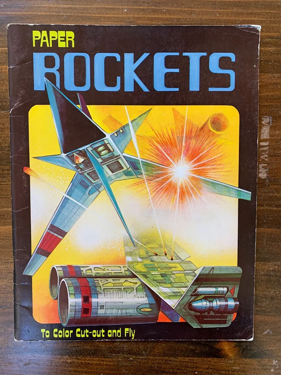 Paper rockets to color cut