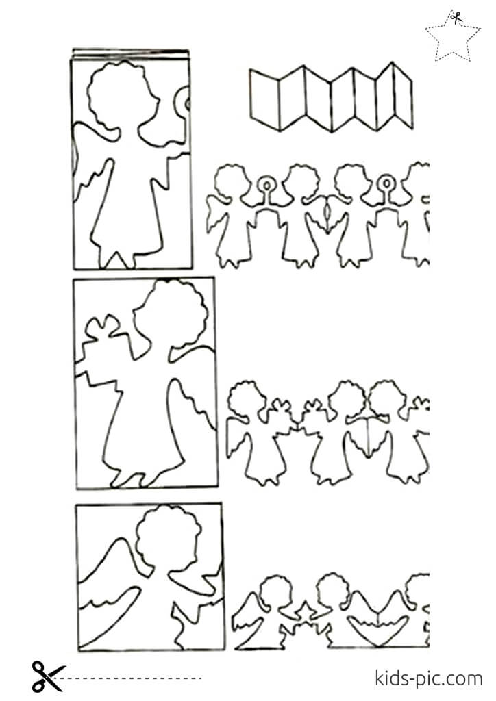 Angel template cut out kids