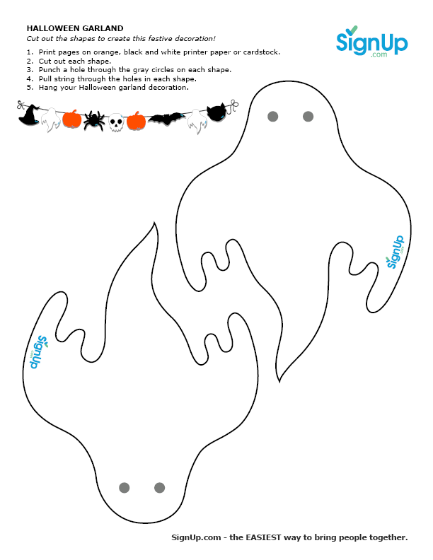 Free printables halloween garland