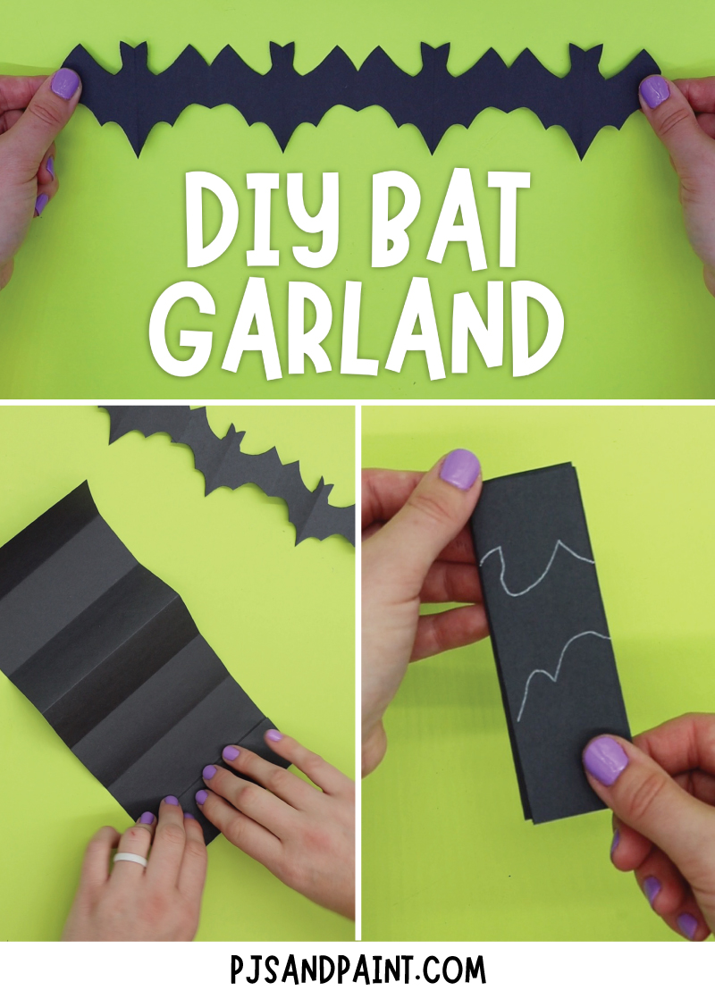 Diy bat garland halloween decoration