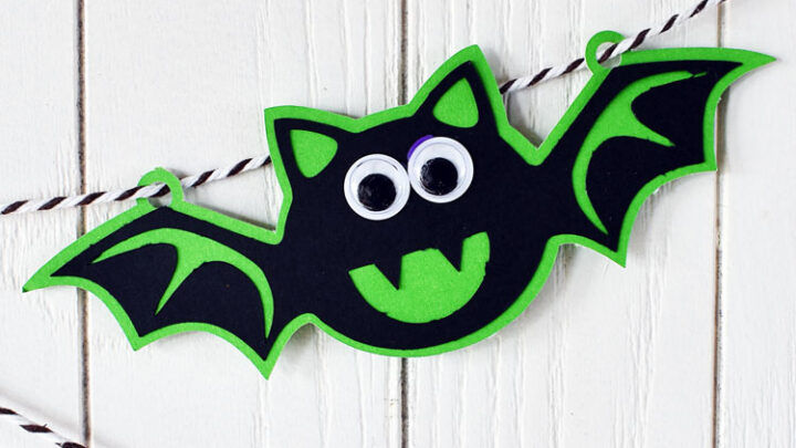 Paper halloween bat banner free svg cut files