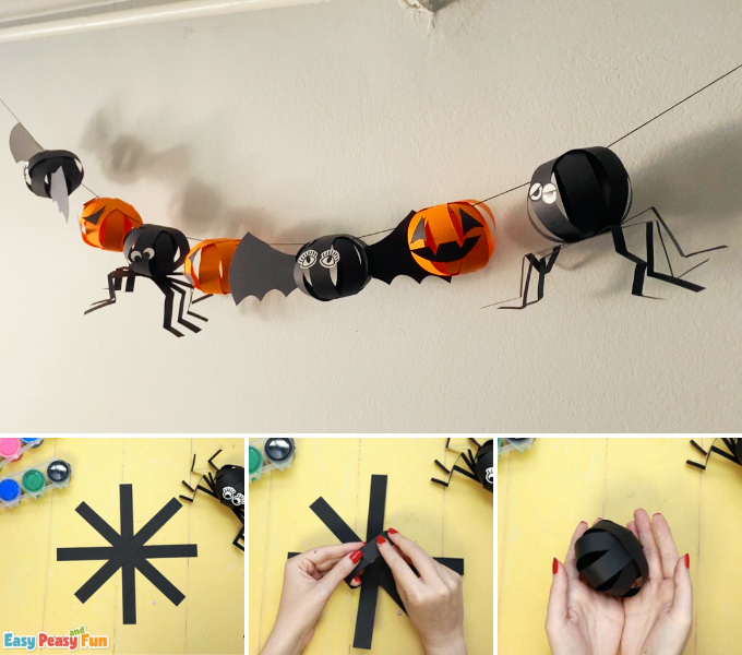 Easy halloween paper garland