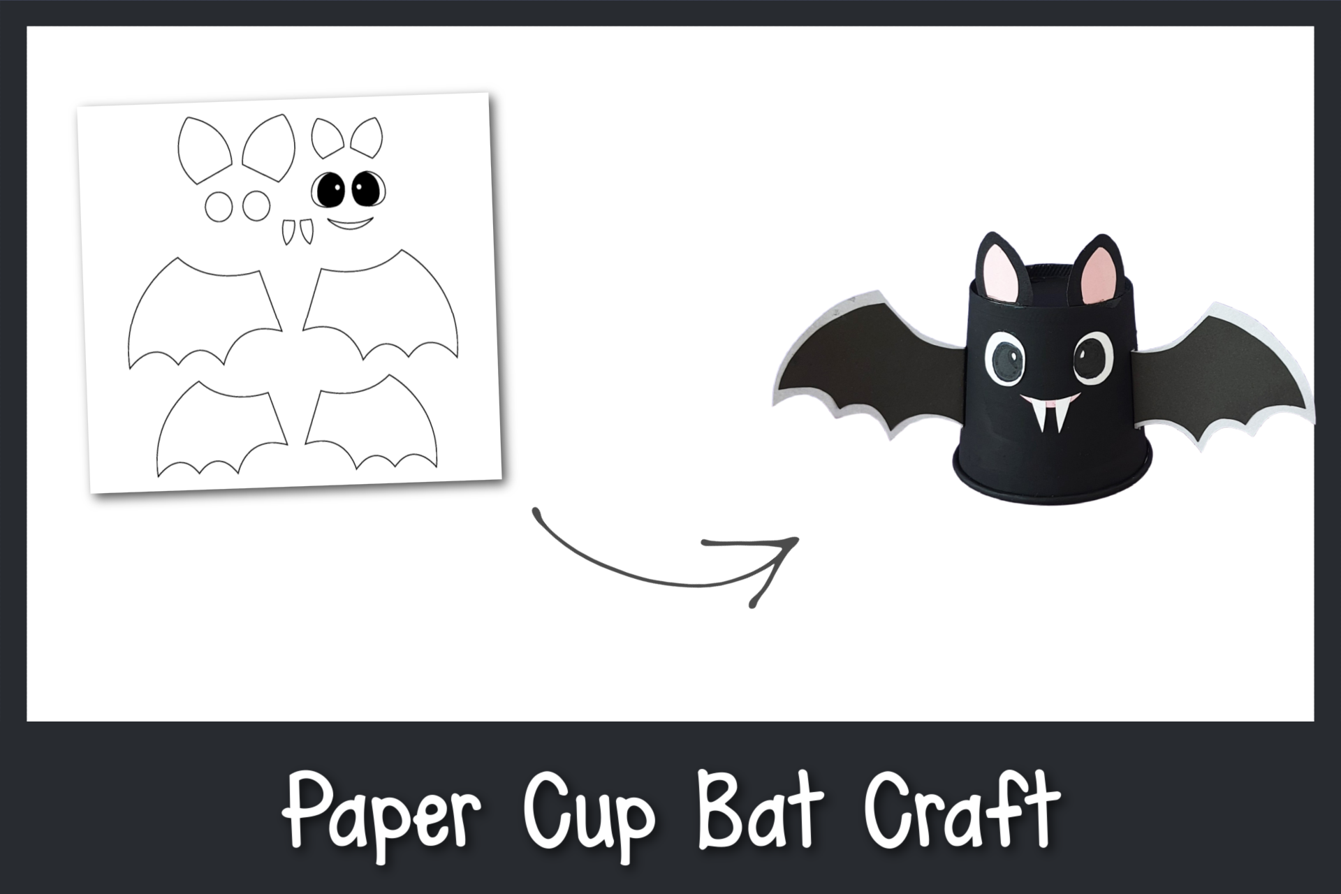 Paper cup bat craft