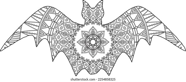 Mandala bat over royalty