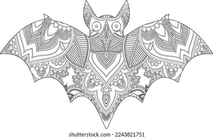 Mandala bat over royalty