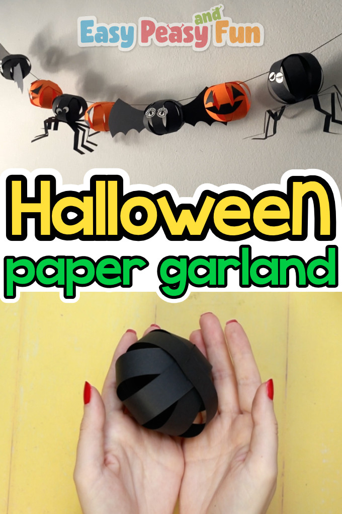 Easy halloween paper garland