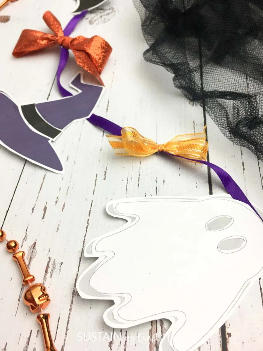 Diy halloween paper garland with free printable â sustain my craft habit