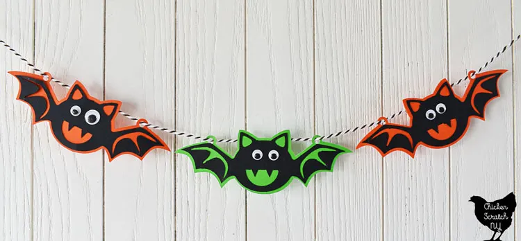 Paper halloween bat banner free svg cut files