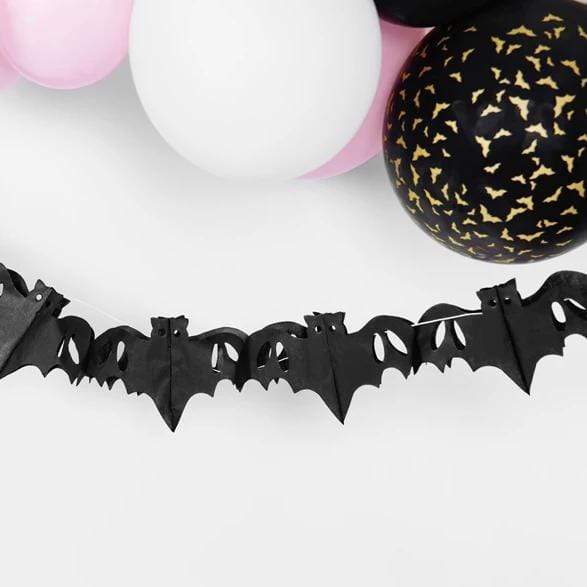 Bat paper garland stylish halloween deartions â pretty little party shop