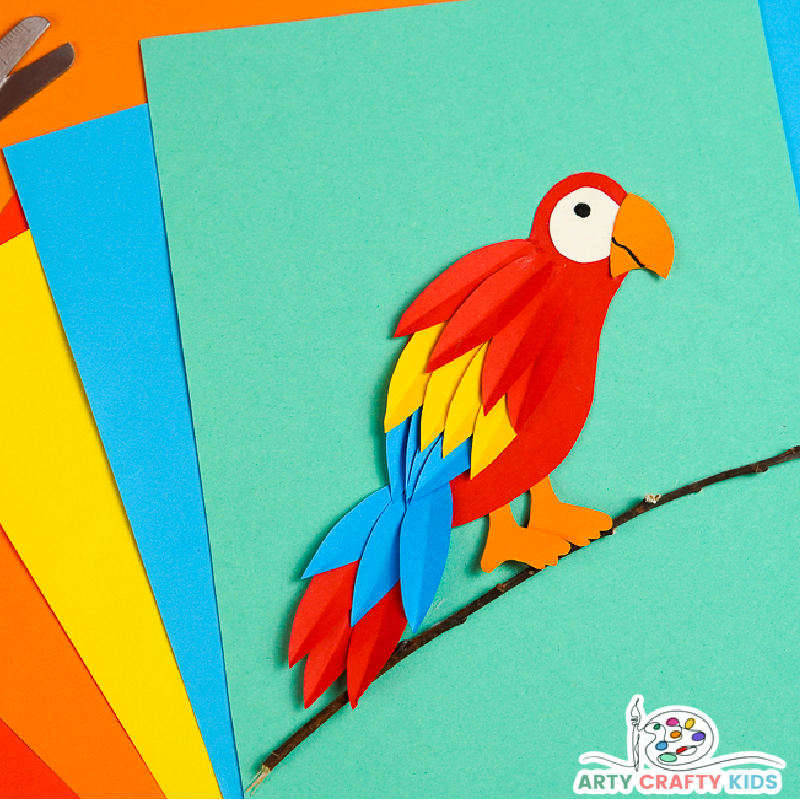 Paper parrot craft