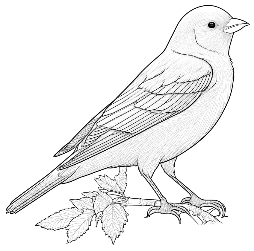 Bird coloring pages