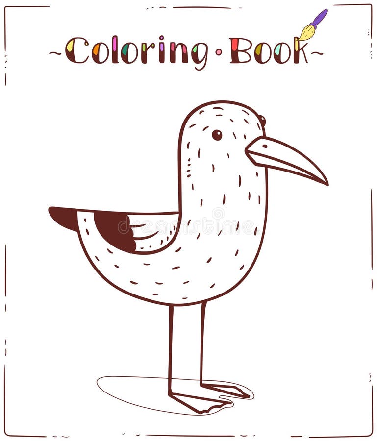 Seagull coloring stock illustrations â seagull coloring stock illustrations vectors clipart