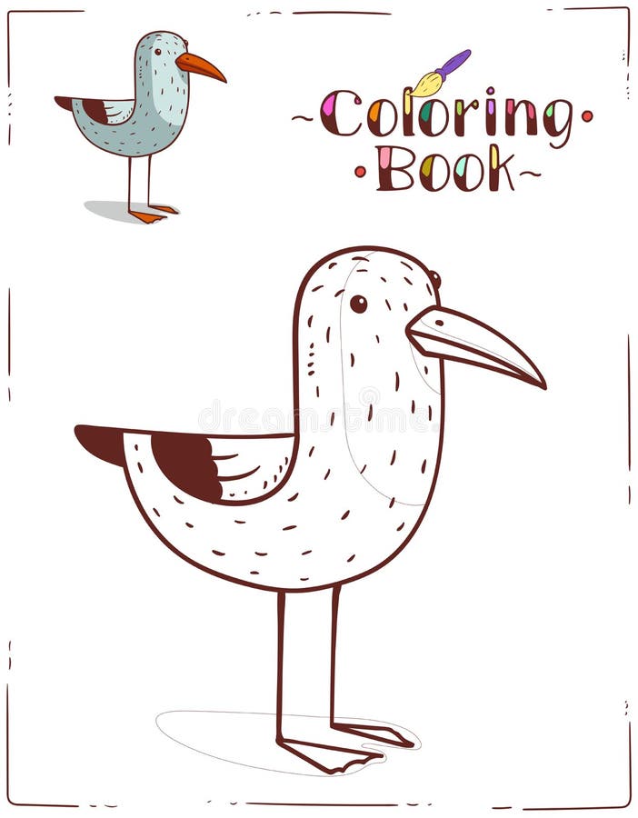 Seagull coloring stock illustrations â seagull coloring stock illustrations vectors clipart