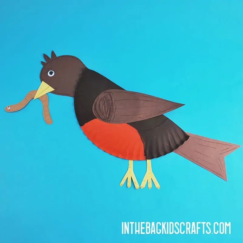 Paper plate robin craft for spring â in the bag kids crafts