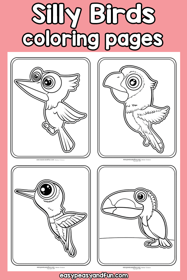 Silly birds coloring pages bird coloring pages coloring pages turtle crafts