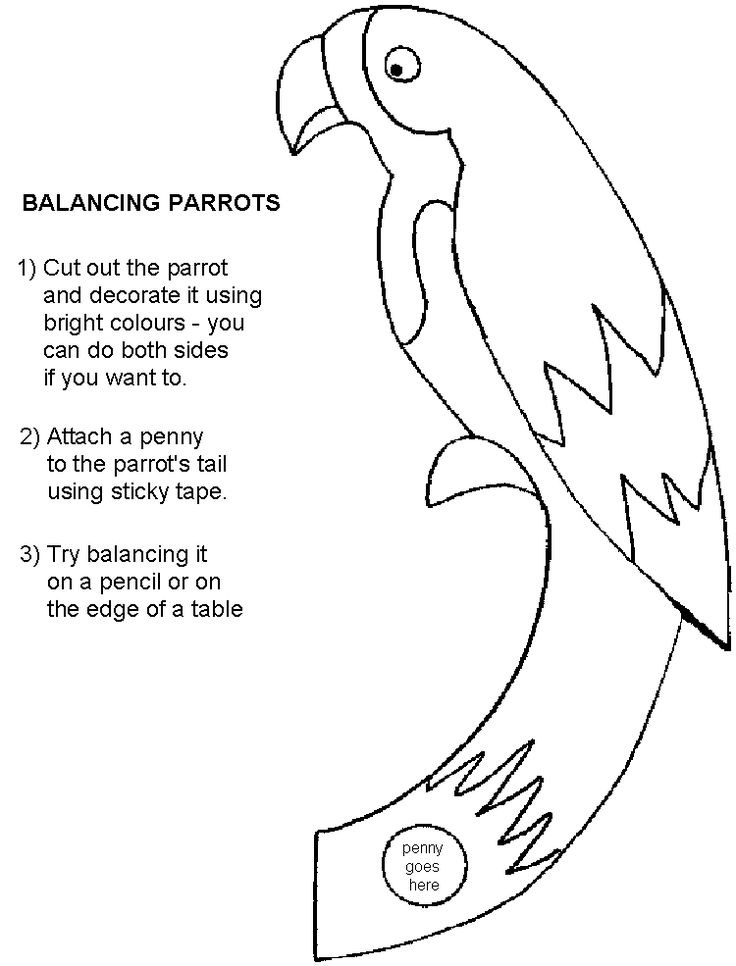 Creative craft balancing parrot