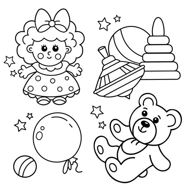 Doll coloring book royalty