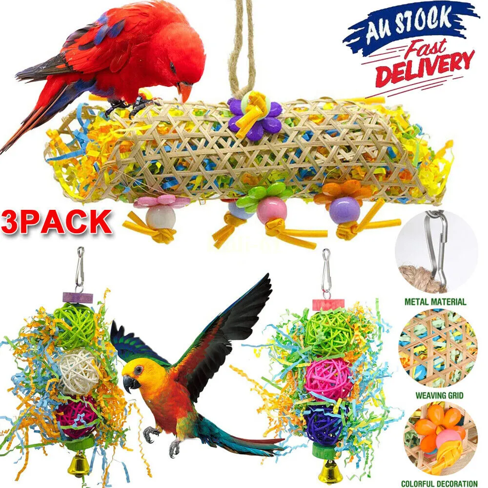 Bird shredding toy for parrot shredder foraging hanging cage bird chewing toys