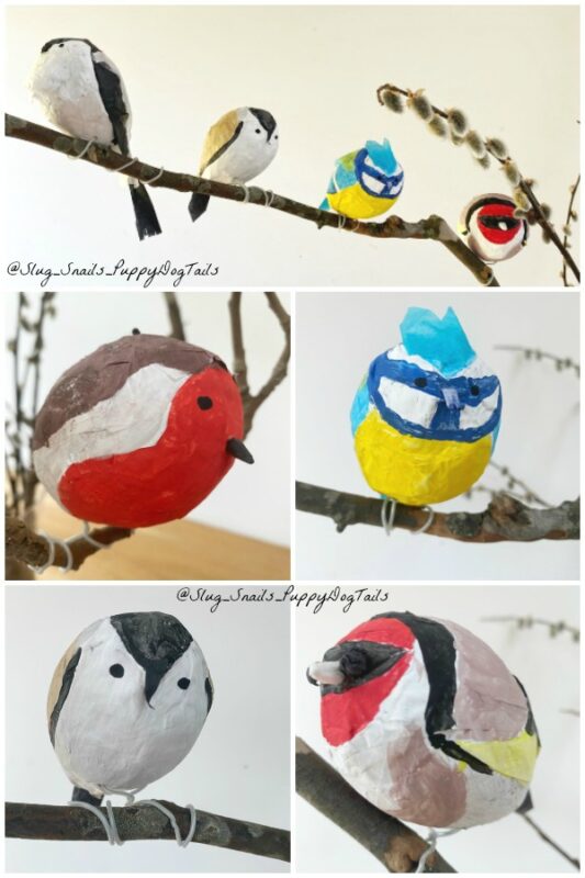 Paper mache birds