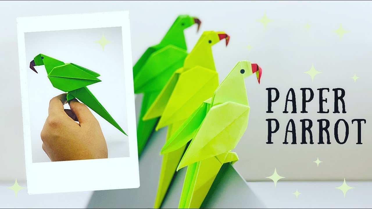 How to ake paper parrot origai paper parrot how to ake paper bird paper craft paper bird