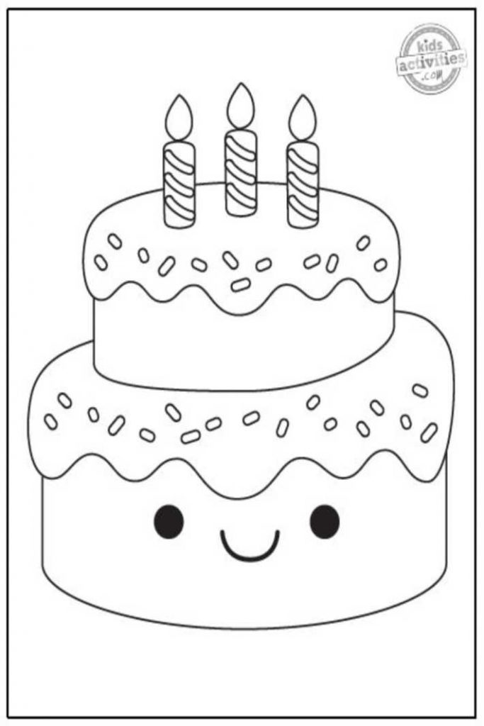 Free printable birthday cake coloring pages kids activities blog