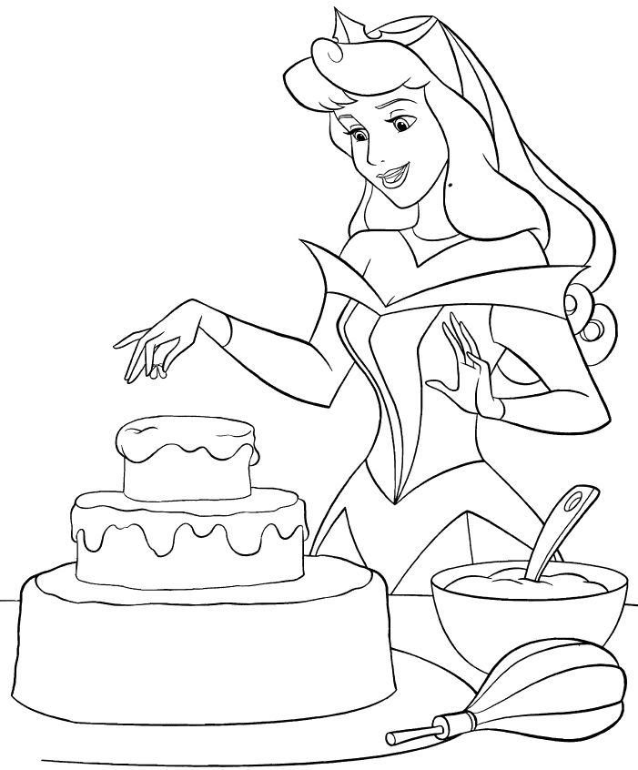 Cake coloring pages