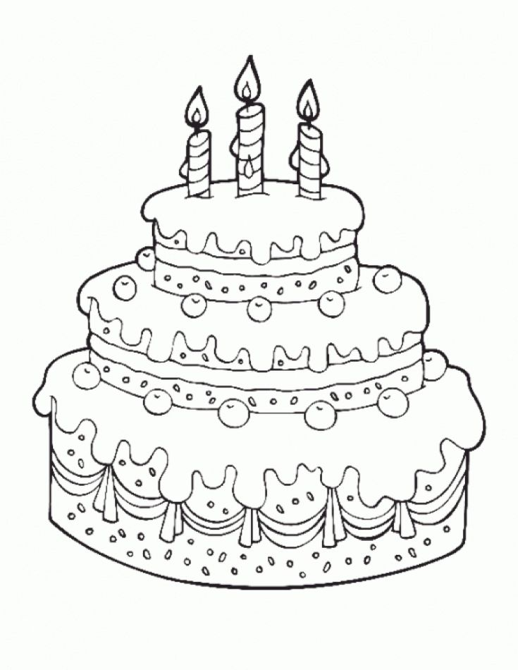 Cake coloring pages happy birthday coloring pages birthday coloring pages printable coloring pages