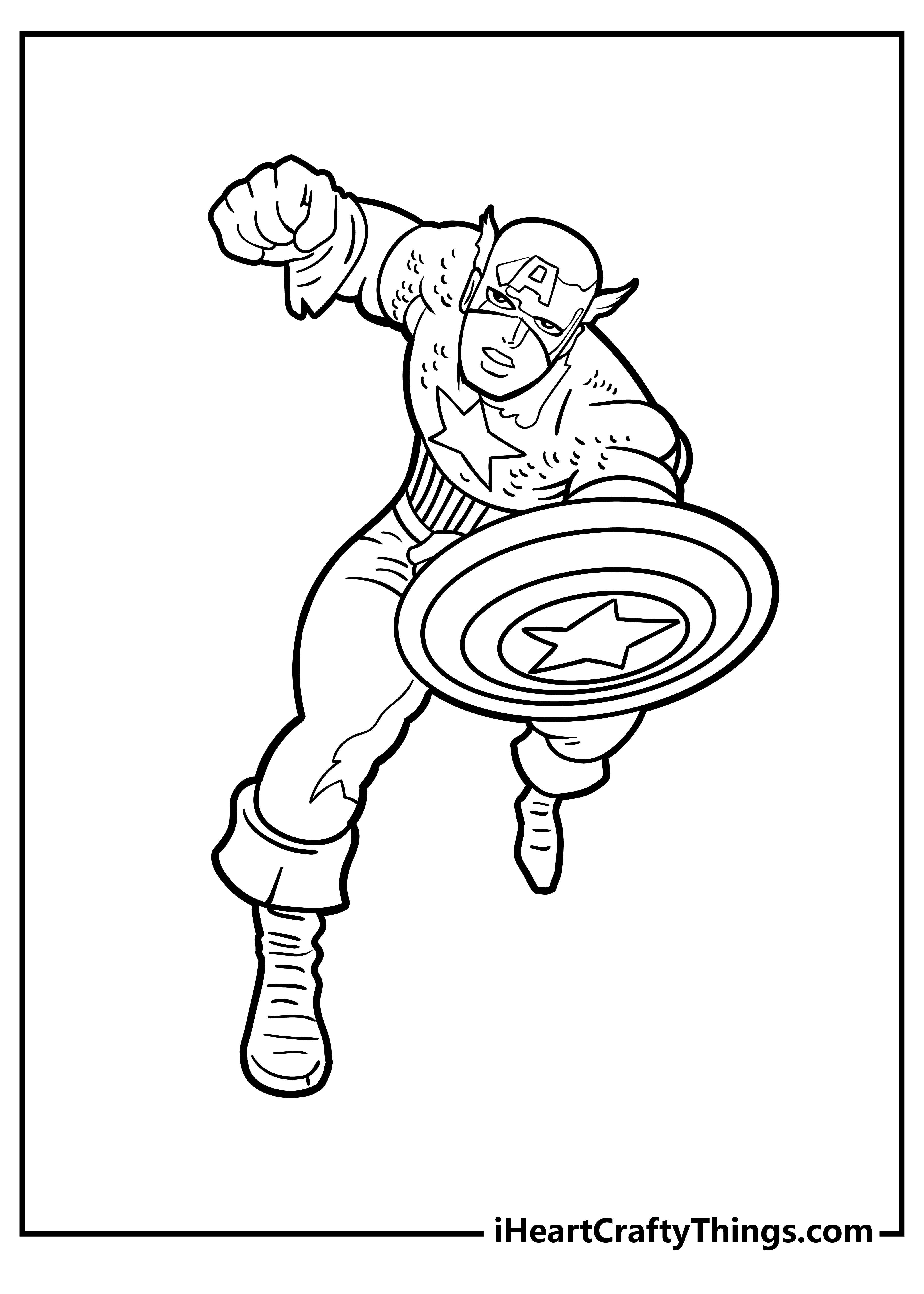 Captain america coloring pages free printables