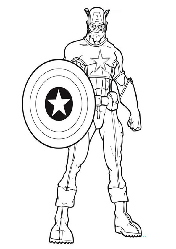 Coloring pages captain america coloring page