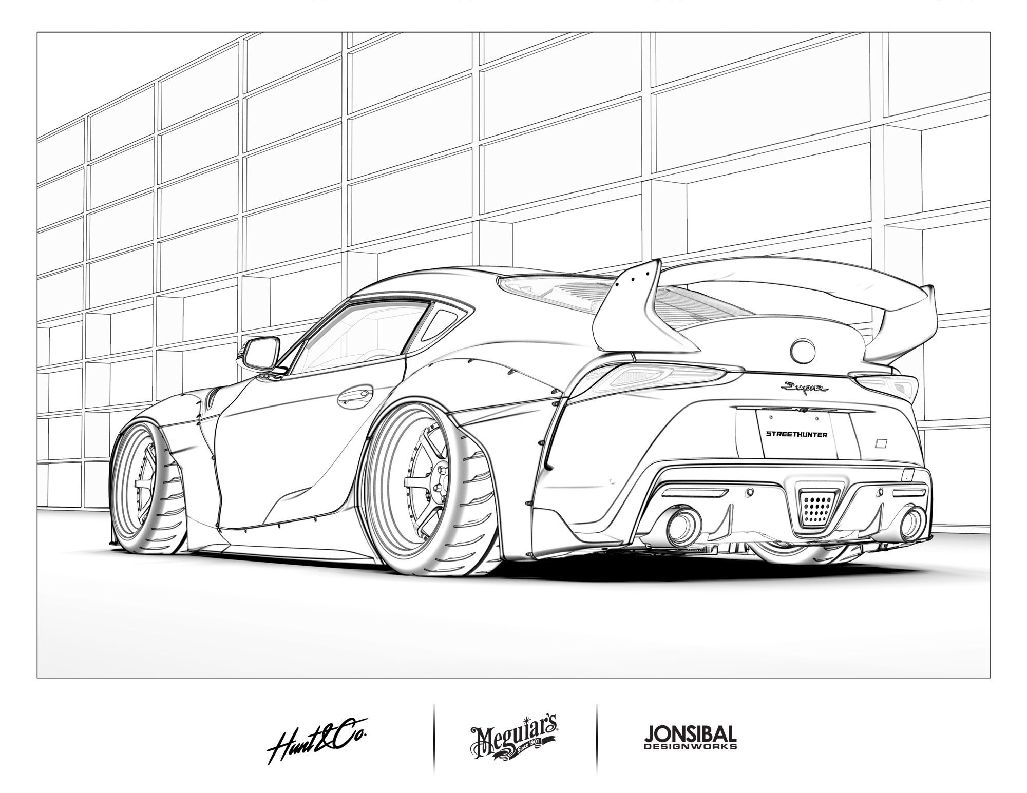 Get crafty with these amazing classic car coloring pages