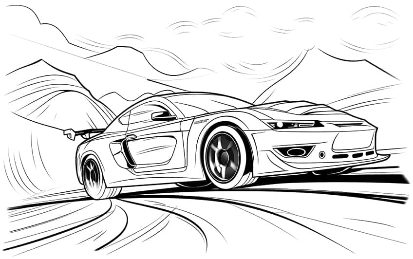 Race car coloring pages