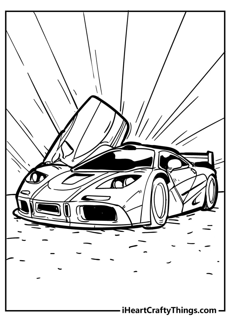 Cool car coloring pages free printables