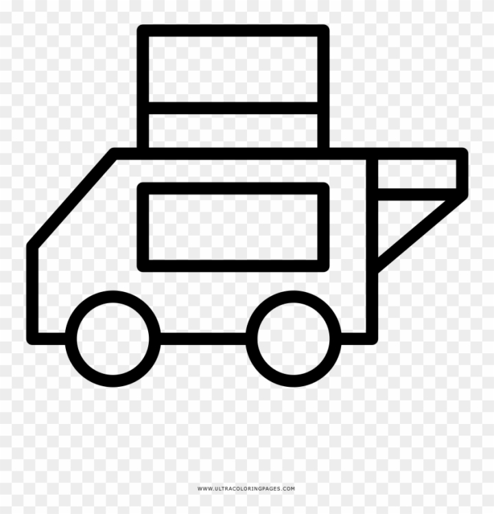 Free food truck coloring page