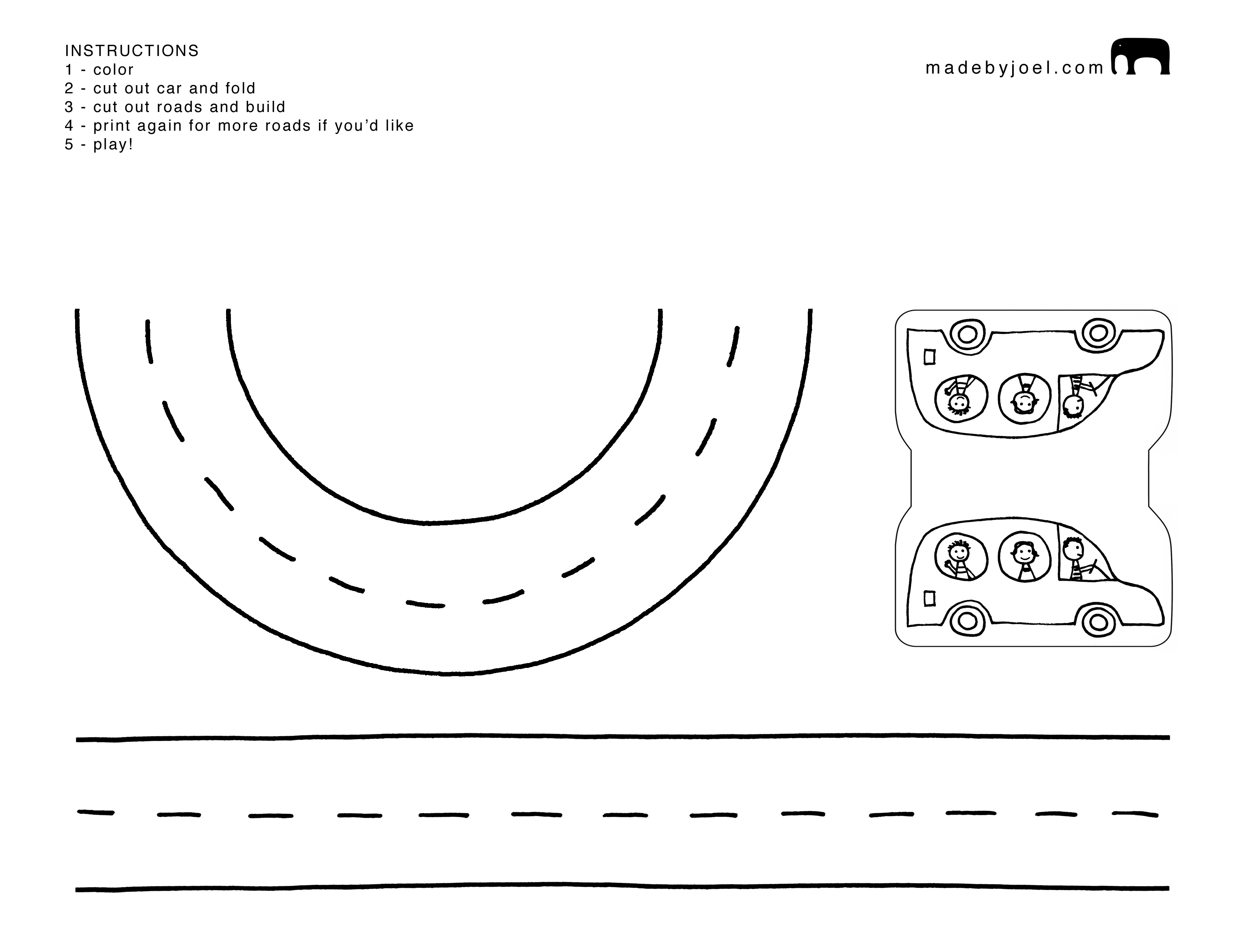 Made by joel paper city road trip template â made by joel