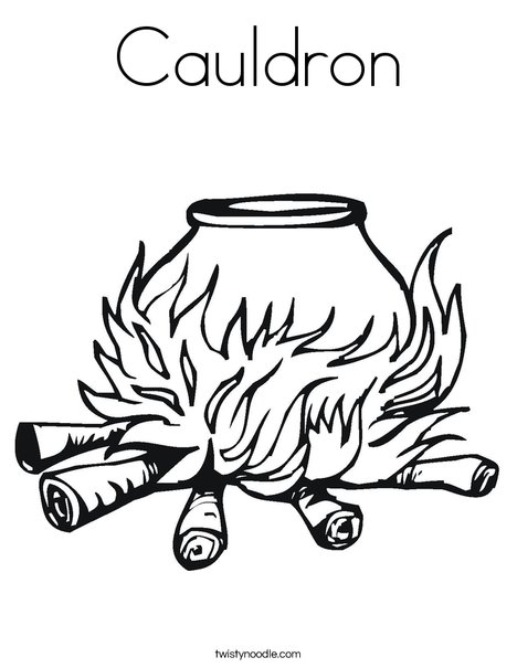 Cauldron coloring page