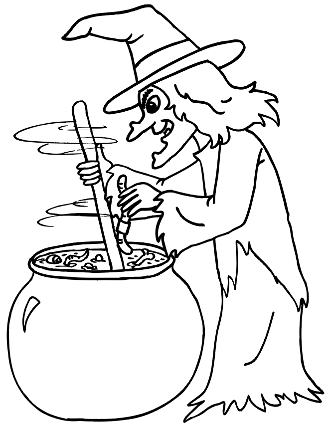 Witch coloring pages free printables for kids
