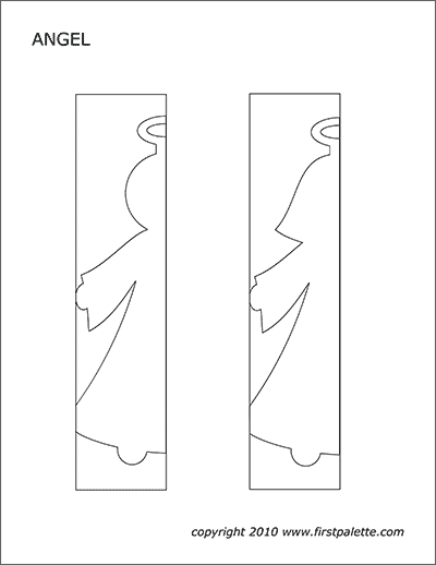 Angel chain template free printable templates coloring pages
