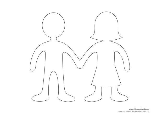 Printable paper doll templates make your own paper dolls â tims printables