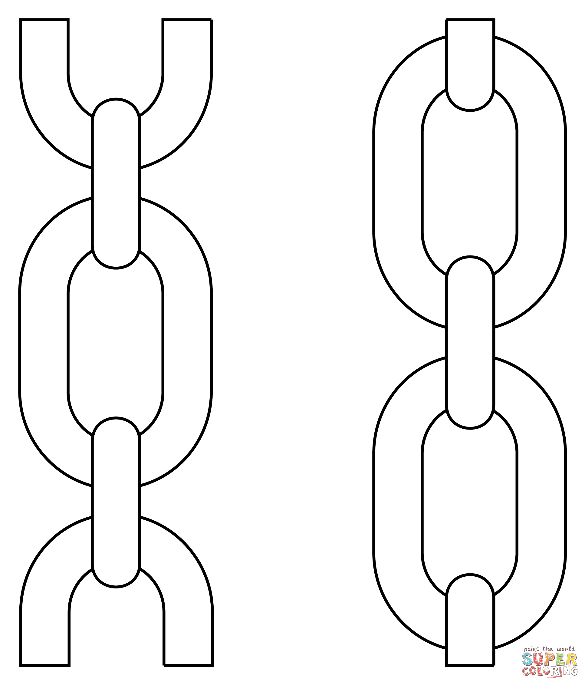 Chains coloring page free printable coloring pages