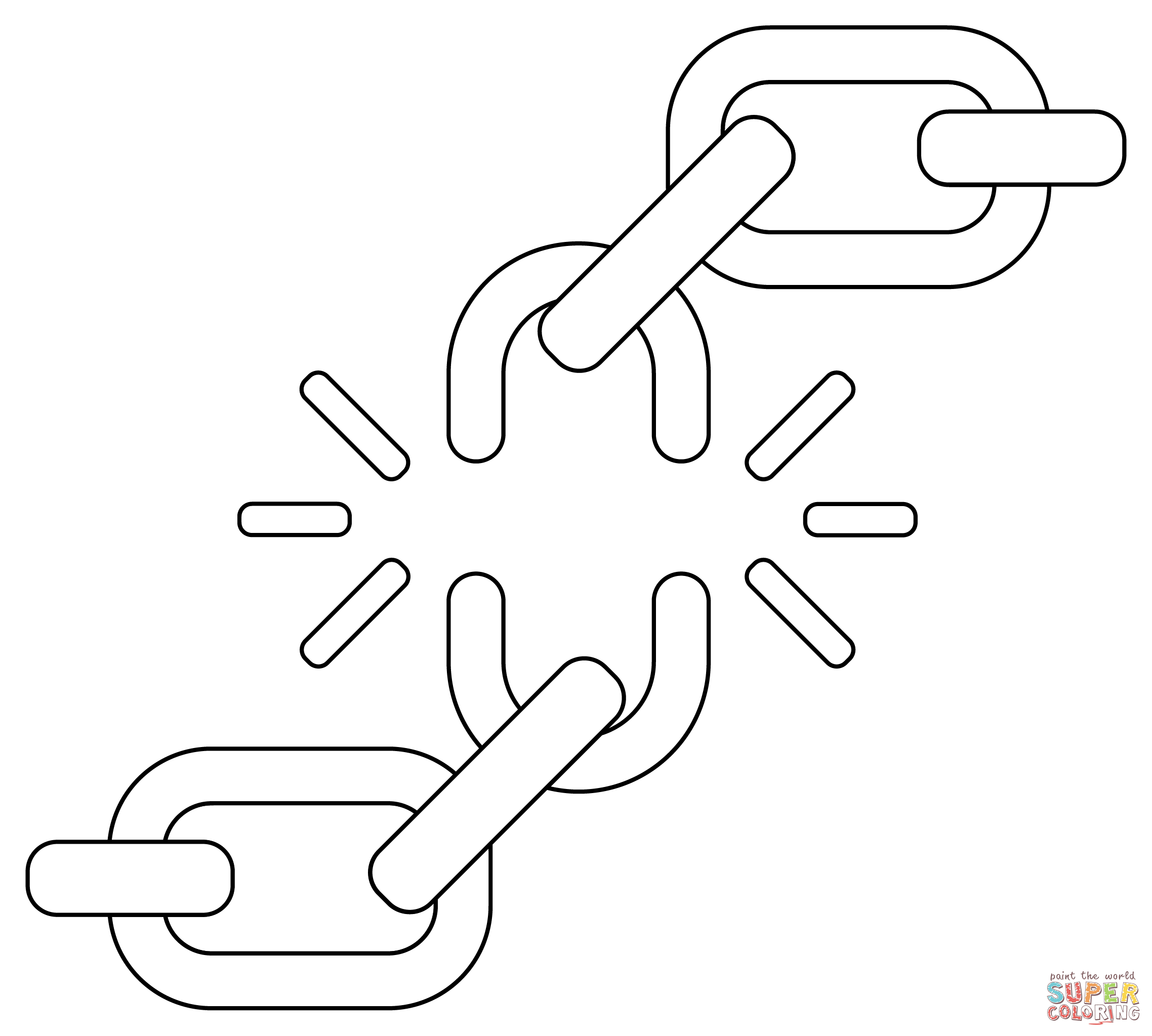 Broken chain coloring page free printable coloring pages