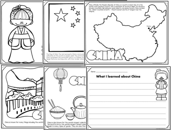 China coloring pages